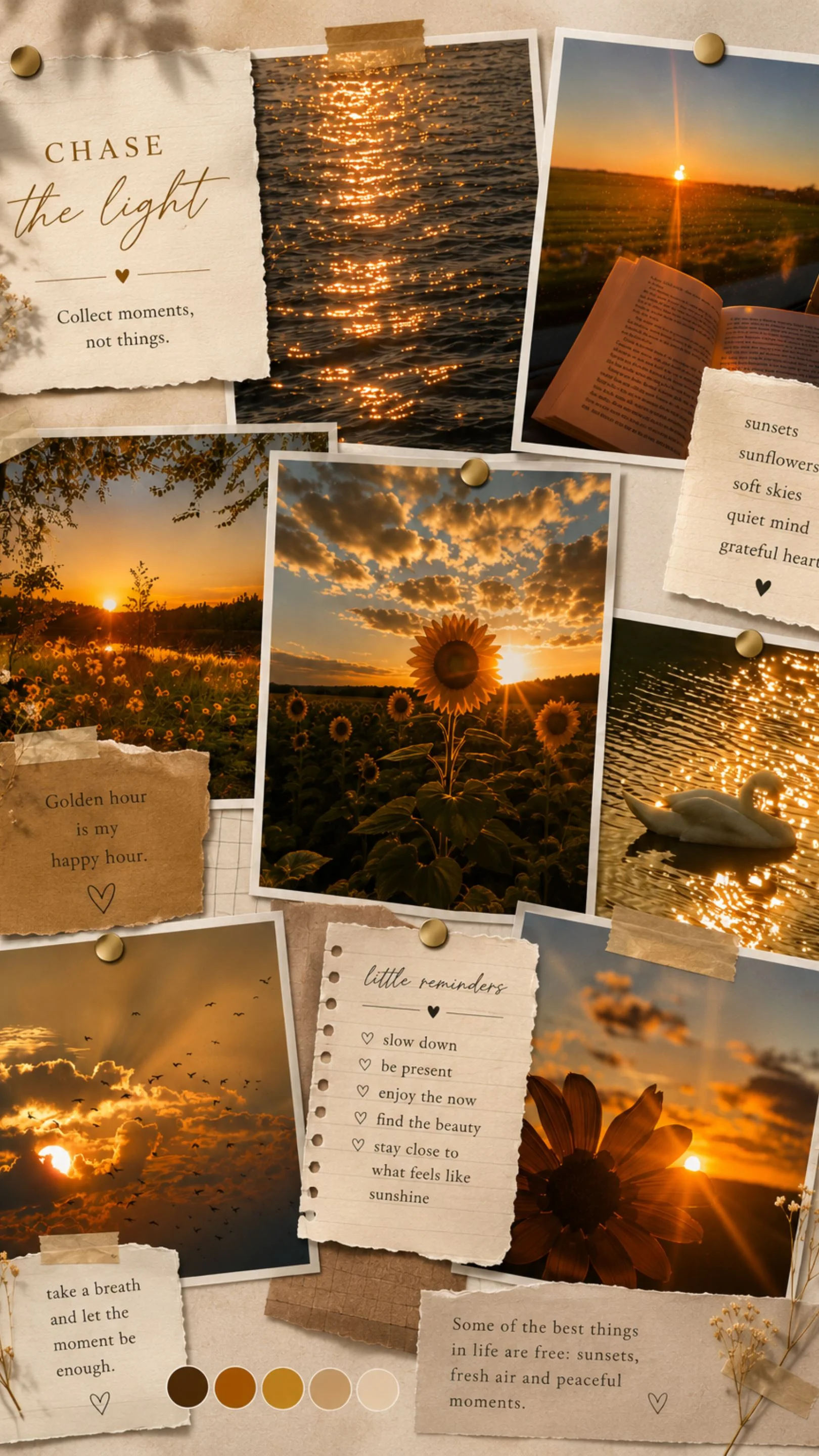 Chasing Golden Light Aesthetic Moodboard